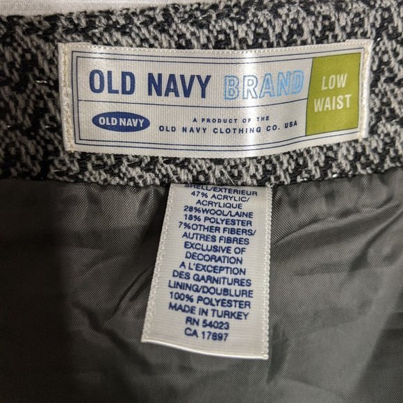 Old Navy Skirt Women Size 6 Wool Blend Low Waist Mini - Picture 3 of 5